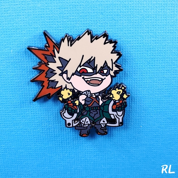 RenzosLapel Accessories - katsuki bakugou anime enamel pin, my hero academia